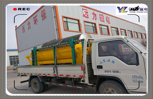 磁選機，順流型磁選機，永磁筒式磁選機，江西順流型筒式磁選機的結構